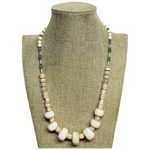 VTG Heishi Coral Shell Silver Bead Southwest Santo Domingo Necklace Lee Angel